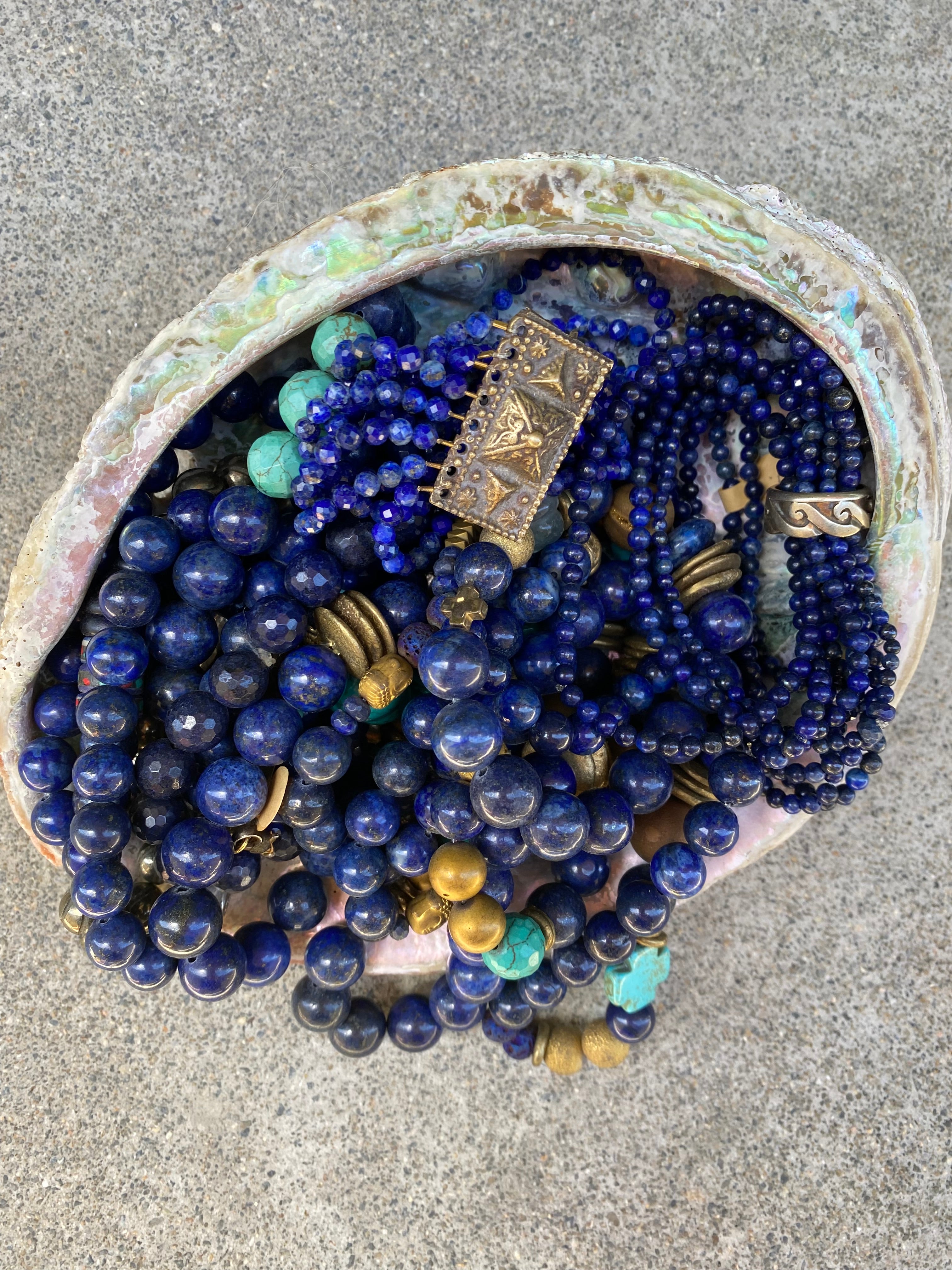 blue lapis bracelets and necklaces